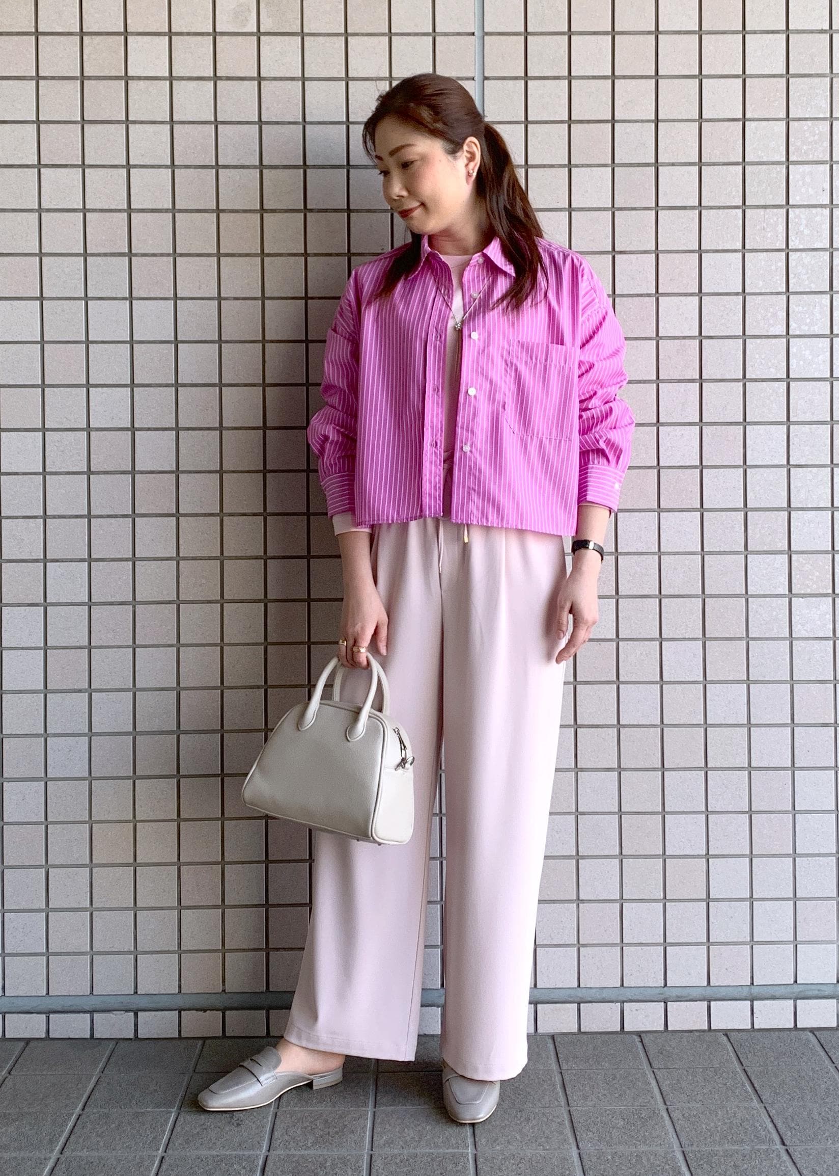ROPE' PICNICの【花粉ガード・防シワ】クロップドシャツを使ったコーディネートを紹介します。｜Rakuten Fashion(楽天ファッション／旧楽天ブランドアベニュー)5368896