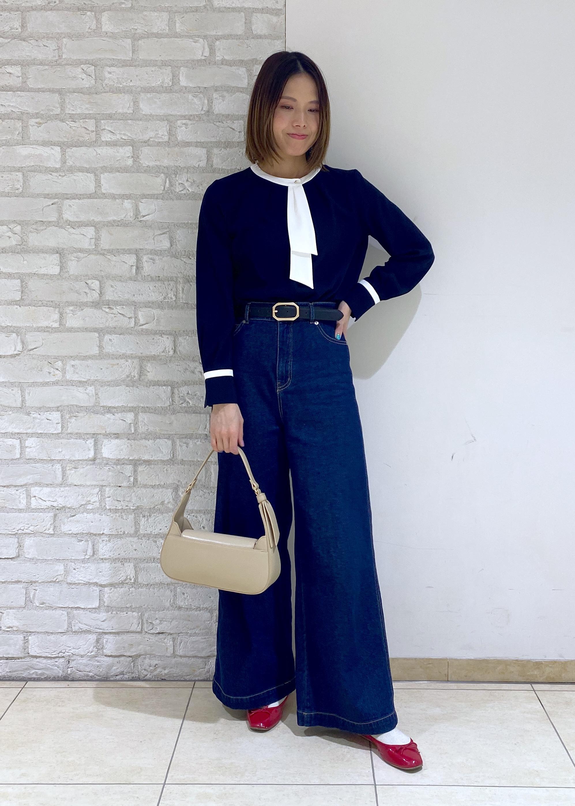 ROPE' PICNICのジョーゼット配色ボウタイ風ブラウス/セレモニー・通勤対応を使ったコーディネートを紹介します。｜Rakuten Fashion(楽天ファッション／旧楽天ブランドアベニュー)5369194