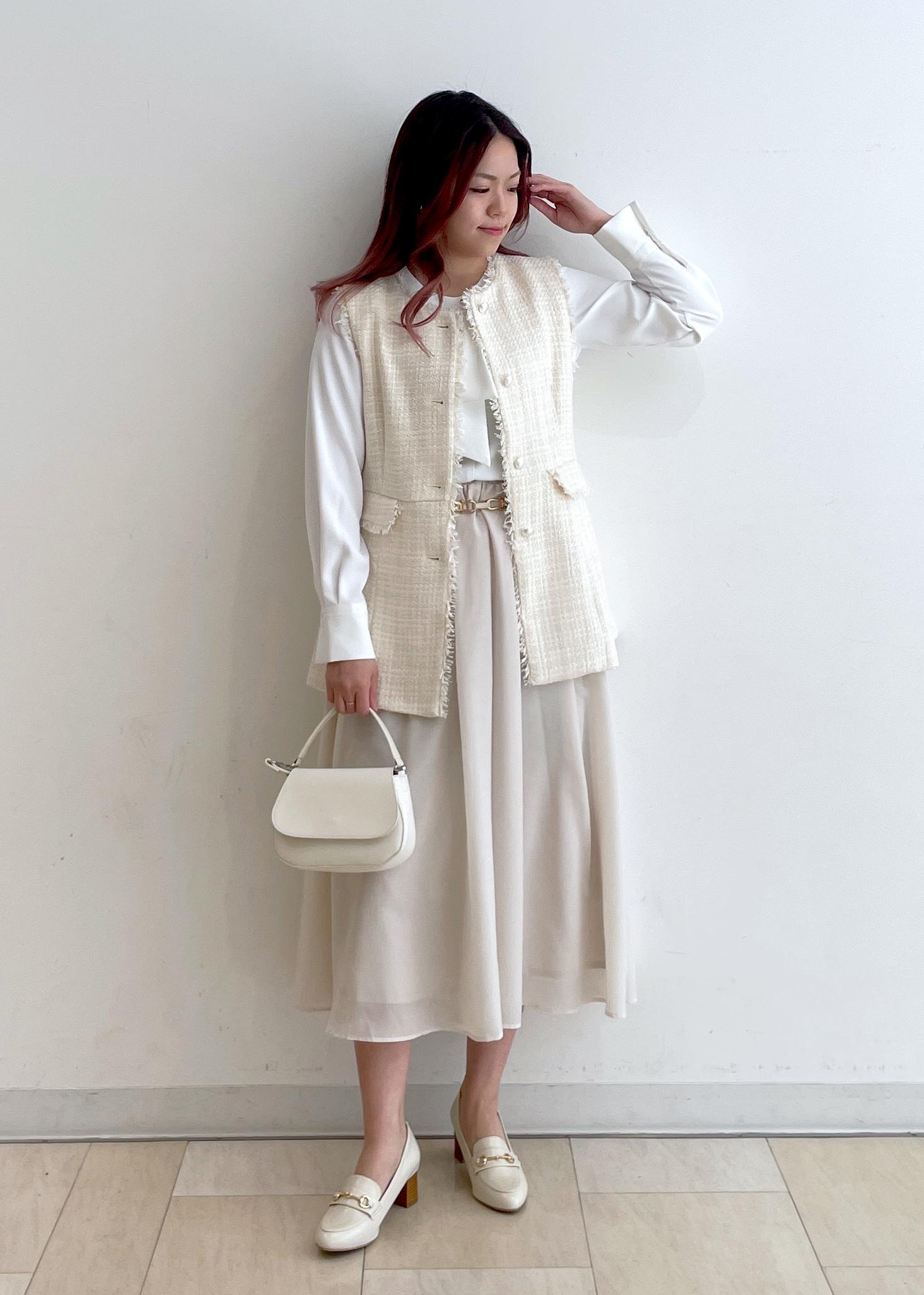 ROPE' PICNICのセレモニー・通勤対応/ツイードジレベストを使ったコーディネートを紹介します。｜Rakuten Fashion(楽天ファッション／旧楽天ブランドアベニュー)5369376