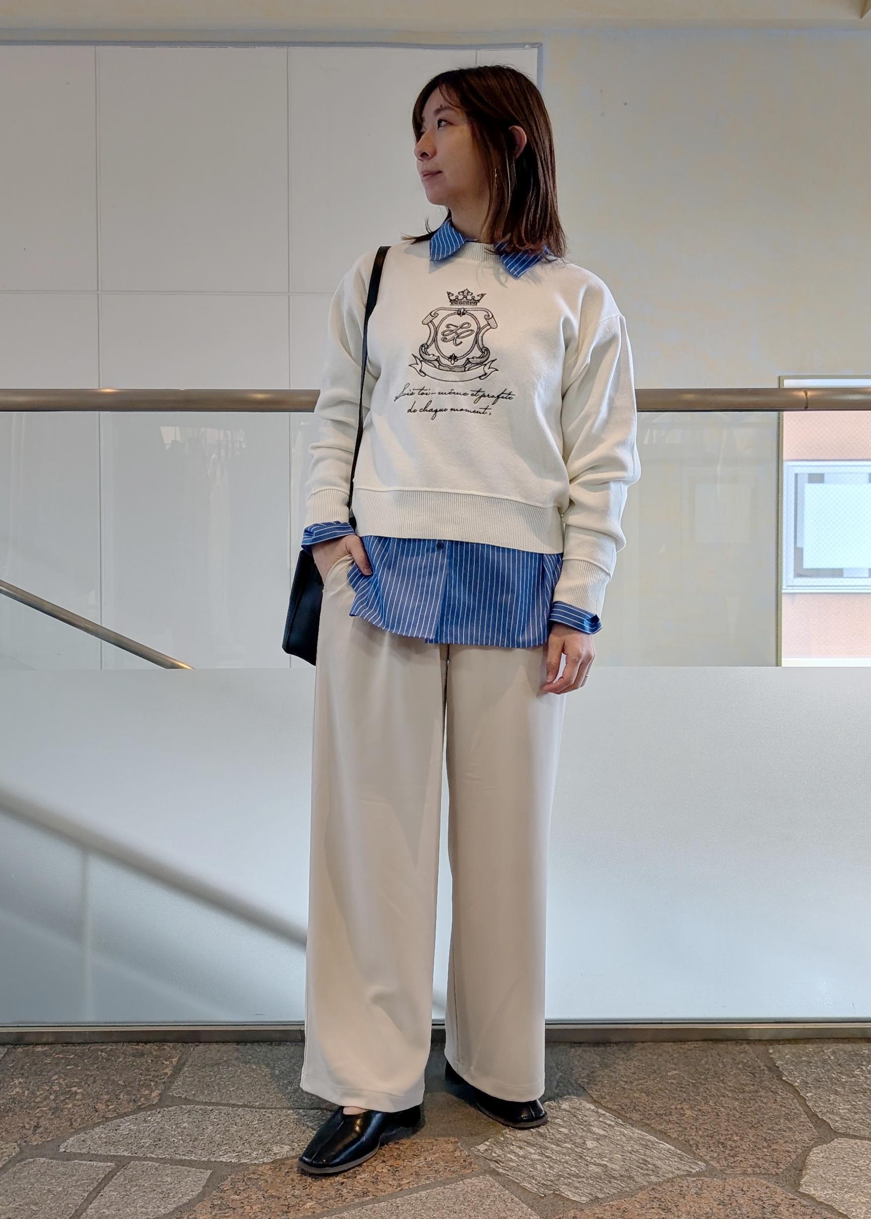 ROPE' PICNICのスウェットライク刺繍ニットプルオーバー/リンクコーデを使ったコーディネートを紹介します。｜Rakuten Fashion(楽天ファッション／旧楽天ブランドアベニュー)5395857