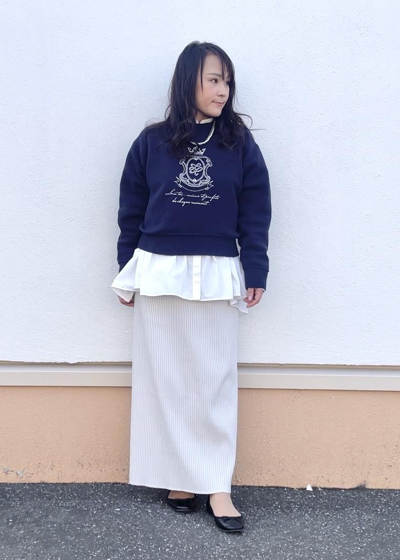 ROPE' PICNICのスウェットライク刺繍ニットプルオーバー/リンクコーデを使ったコーディネートを紹介します。｜Rakuten Fashion(楽天ファッション／旧楽天ブランドアベニュー)5396170