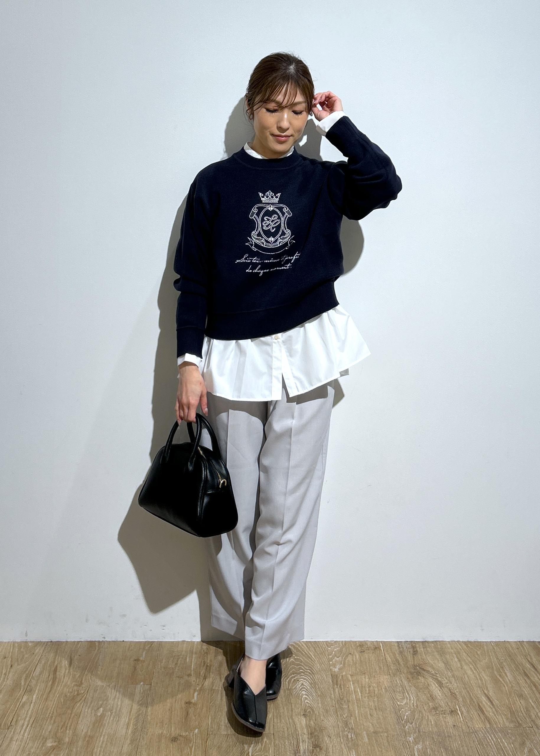 ROPE' PICNICのスウェットライク刺繍ニットプルオーバー/リンクコーデを使ったコーディネートを紹介します。｜Rakuten Fashion(楽天ファッション／旧楽天ブランドアベニュー)5436349