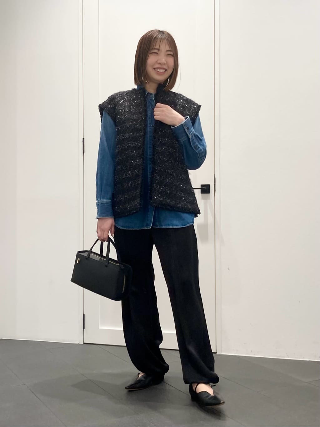 1er Arrondissementのツイードジレを使ったコーディネートを紹介します。｜Rakuten Fashion(楽天ファッション／旧楽天ブランドアベニュー)5329538