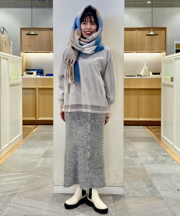 BEAMS HEARTのBEAMS HEART / ブークレ マルチチェック ストールを使ったコーディネートを紹介します。｜Rakuten Fashion(楽天ファッション／旧楽天ブランドアベニュー)5330783