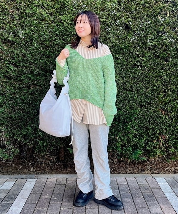 BEAMS HEARTのギャザーハンドル トートバッグ  レディースを使ったコーディネートを紹介します。｜Rakuten Fashion(楽天ファッション／旧楽天ブランドアベニュー)5330821