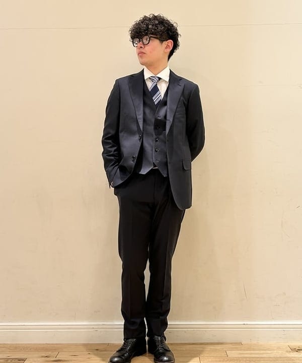 BEAMS HEARTの130's グレンチェック 3ボタン 3ピーススーツ(S~XXL・セットアイテム)を使ったコーディネートを紹介します。｜Rakuten Fashion(楽天ファッション／旧楽天ブランドアベニュー)5330884