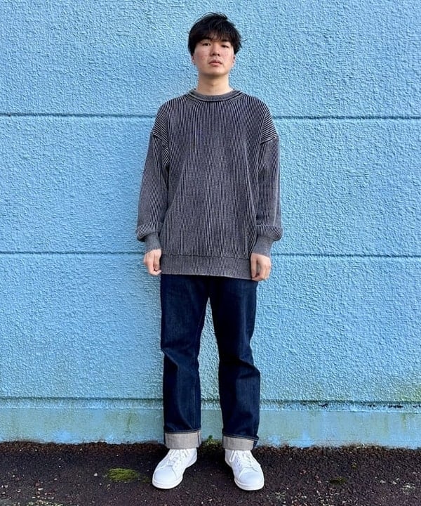 BEAMS HEARTのコットン フェード 片畦 クルーネック ニットを使ったコーディネートを紹介します。｜Rakuten Fashion(楽天ファッション／旧楽天ブランドアベニュー)5330943