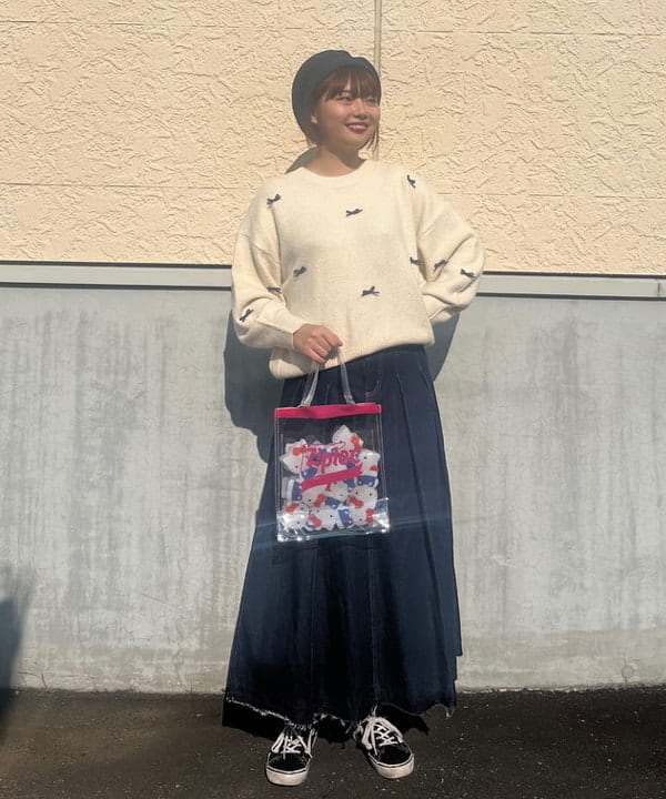 BEAMS HEARTのリボン ニットプルオーバー(手洗い可能)を使ったコーディネートを紹介します。｜Rakuten Fashion(楽天ファッション／旧楽天ブランドアベニュー)5330986