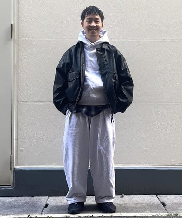 BEAMS HEARTのBEAMS HEART｜クラシック フェイクレザー ブルゾン｜メンズ アウター ジャケット｜合成皮革 リラックスフィット ヴィンテージ風｜秋冬を使ったコーディネートを紹介します。｜Rakuten Fashion(楽天ファッション／旧楽天ブランドアベニュー)5331216