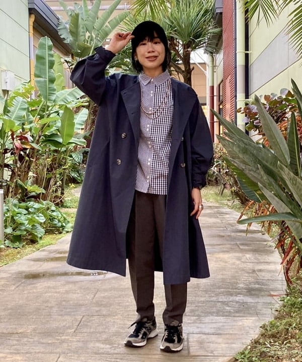 BEAMS HEARTのバックタック ノーカラー ロングコート(S~M) きれいめ 25SSを使ったコーディネートを紹介します。｜Rakuten Fashion(楽天ファッション／旧楽天ブランドアベニュー)5331266