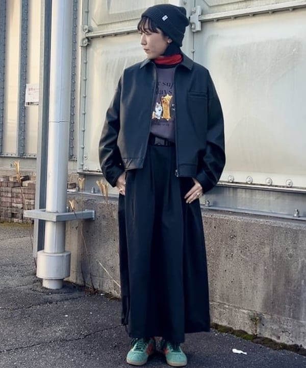 BEAMS HEARTのフェイクレザー ジップブルゾン(S~M)を使ったコーディネートを紹介します。｜Rakuten Fashion(楽天ファッション／旧楽天ブランドアベニュー)5331449