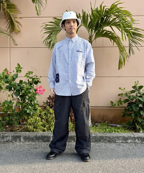 BEAMS HEARTのレタードワッペン オックス ロングスリーブ シャツを使ったコーディネートを紹介します。｜Rakuten Fashion(楽天ファッション／旧楽天ブランドアベニュー)5331489