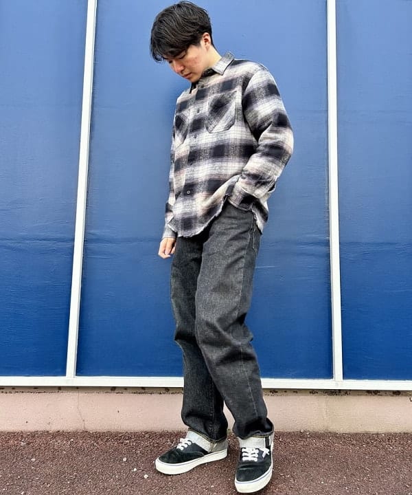 BEAMS HEARTのダメージ オンブレ ネルシャツを使ったコーディネートを紹介します。｜Rakuten Fashion(楽天ファッション／旧楽天ブランドアベニュー)5331626