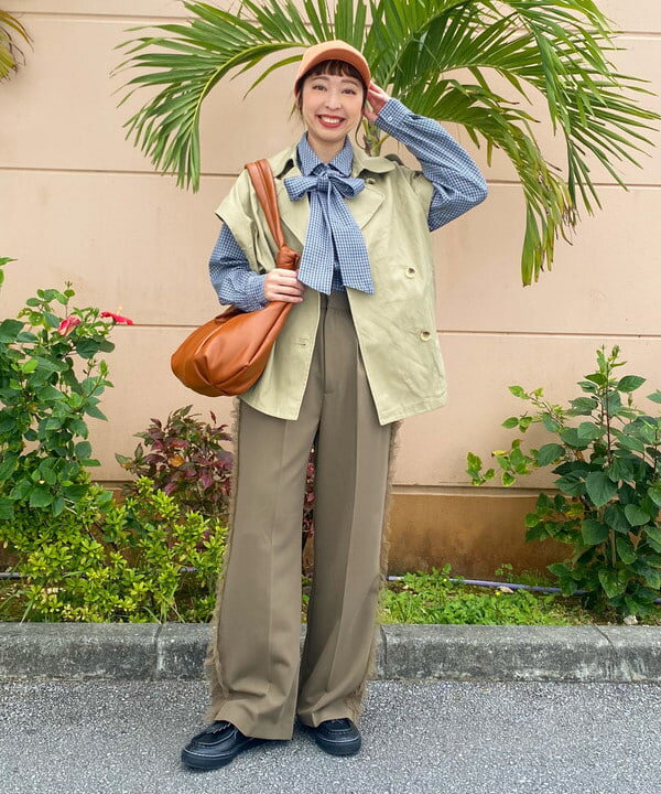 BEAMS HEARTのボウタイ チェック シャツを使ったコーディネートを紹介します。｜Rakuten Fashion(楽天ファッション／旧楽天ブランドアベニュー)5331662