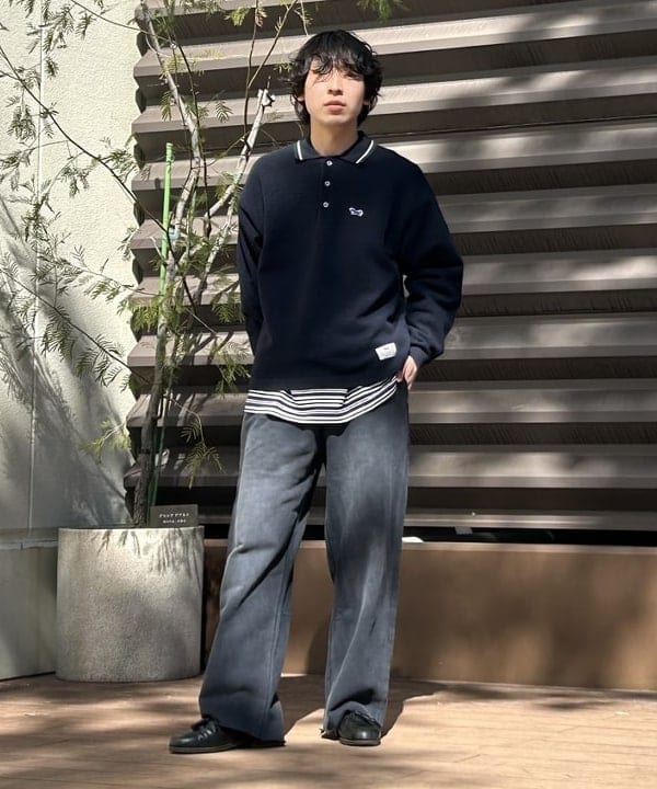 BEAMS HEARTのGMS ワイドストレート  コットンウラケ パンツを使ったコーディネートを紹介します。｜Rakuten Fashion(楽天ファッション／旧楽天ブランドアベニュー)5331675