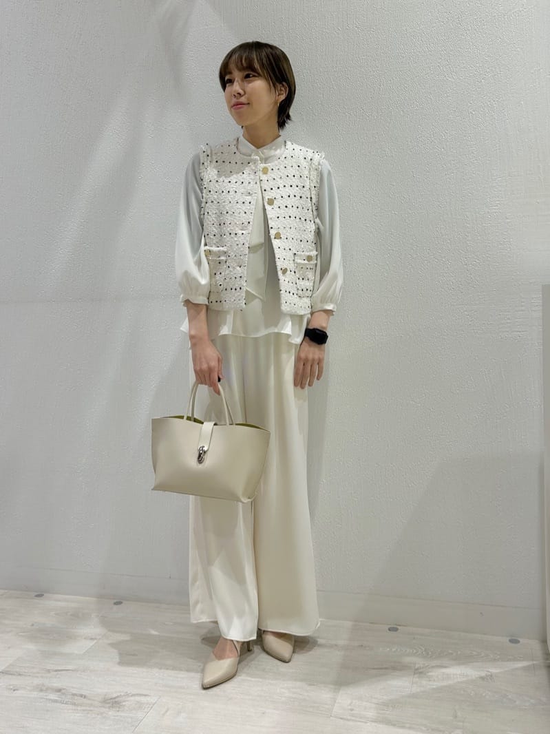 Vinのドットツイードショートジレを使ったコーディネートを紹介します。｜Rakuten Fashion(楽天ファッション／旧楽天ブランドアベニュー)5336919