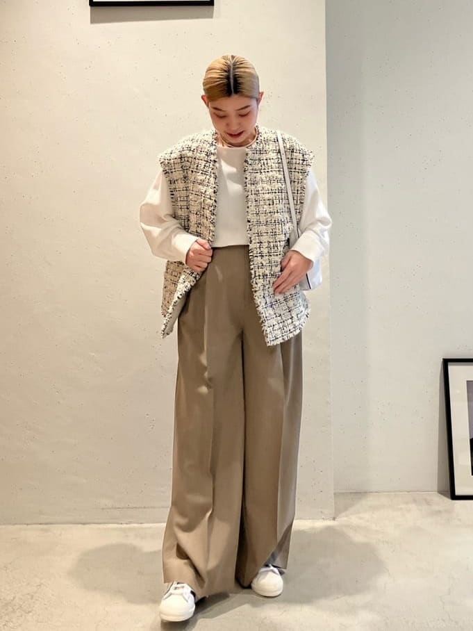 1er Arrondissementのツイードジレを使ったコーディネートを紹介します。｜Rakuten Fashion(楽天ファッション／旧楽天ブランドアベニュー)5340460