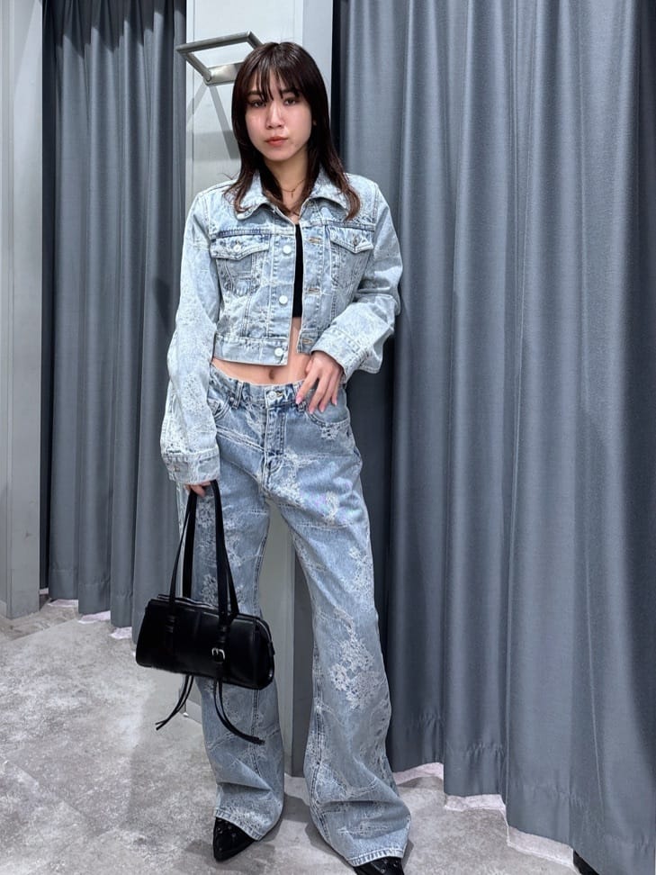 SLY L／W JQ DENIM STRAIGHT パンツ