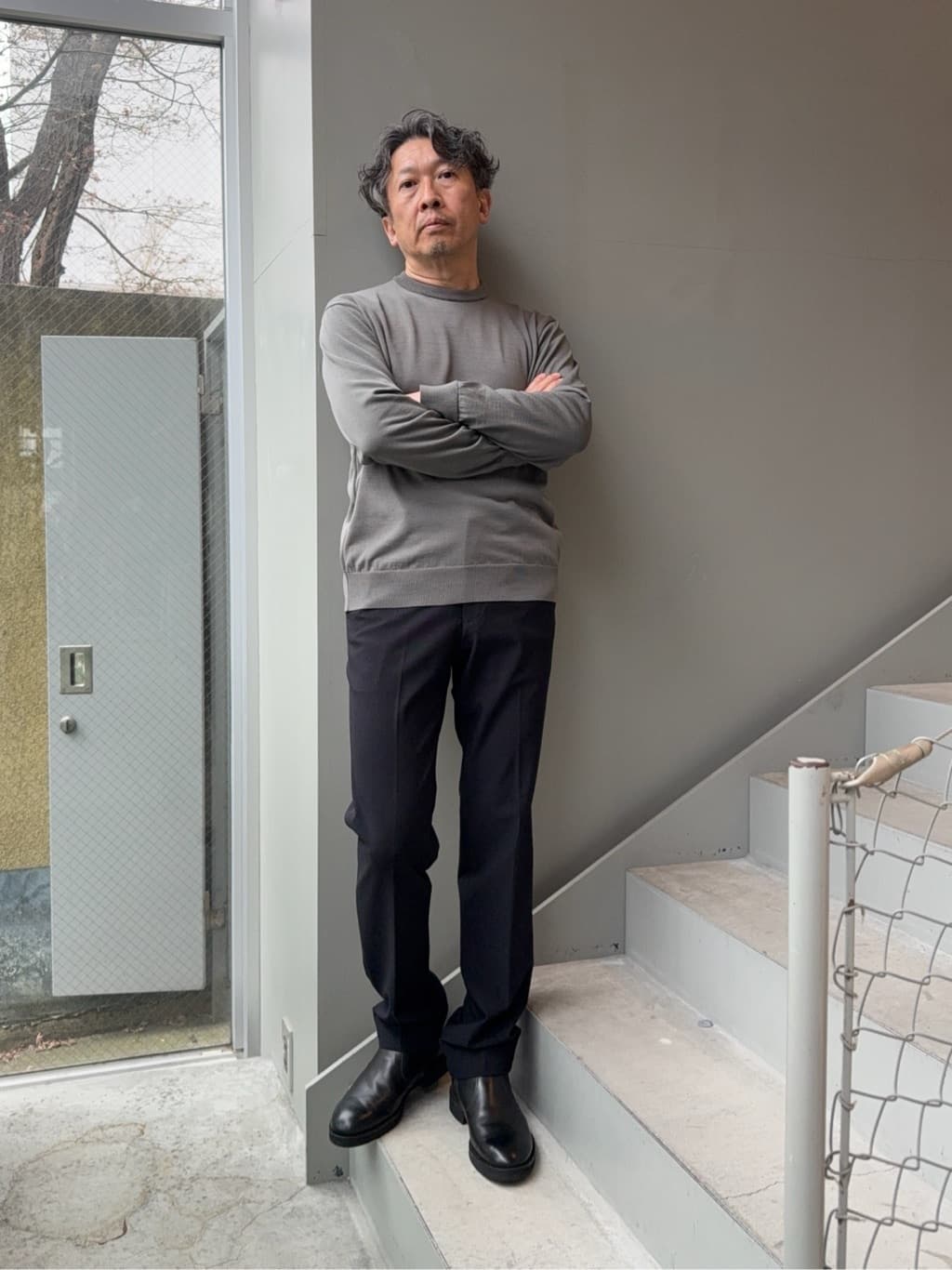 TAKEO KIKUCHIの【360°ストレッチ/セットアップ対応】None Of Stress パンツを使ったコーディネートを紹介します。｜Rakuten Fashion(楽天ファッション／旧楽天ブランドアベニュー)5342681