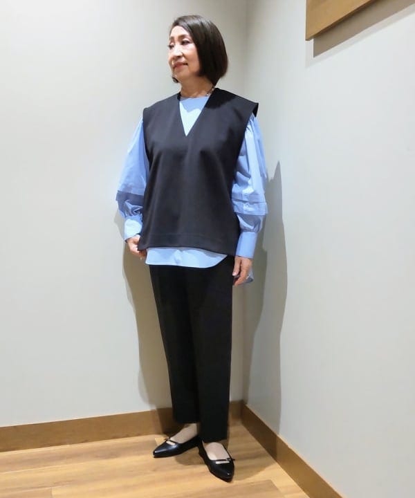 BEAMS HEARTのタックスリーブ ブラウス * ベスト(セットアイテム)を使ったコーディネートを紹介します。｜Rakuten Fashion(楽天ファッション／旧楽天ブランドアベニュー)5342826
