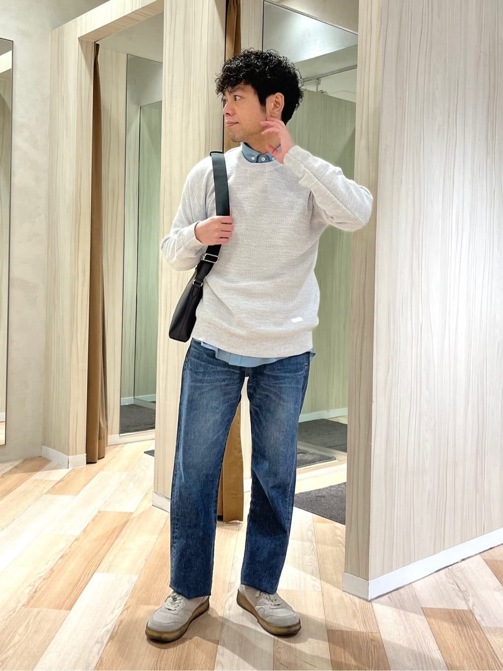 TAKEO KIKUCHIのスプリング メランジ ニットを使ったコーディネートを紹介します。｜Rakuten Fashion(楽天ファッション／旧楽天ブランドアベニュー)5347634