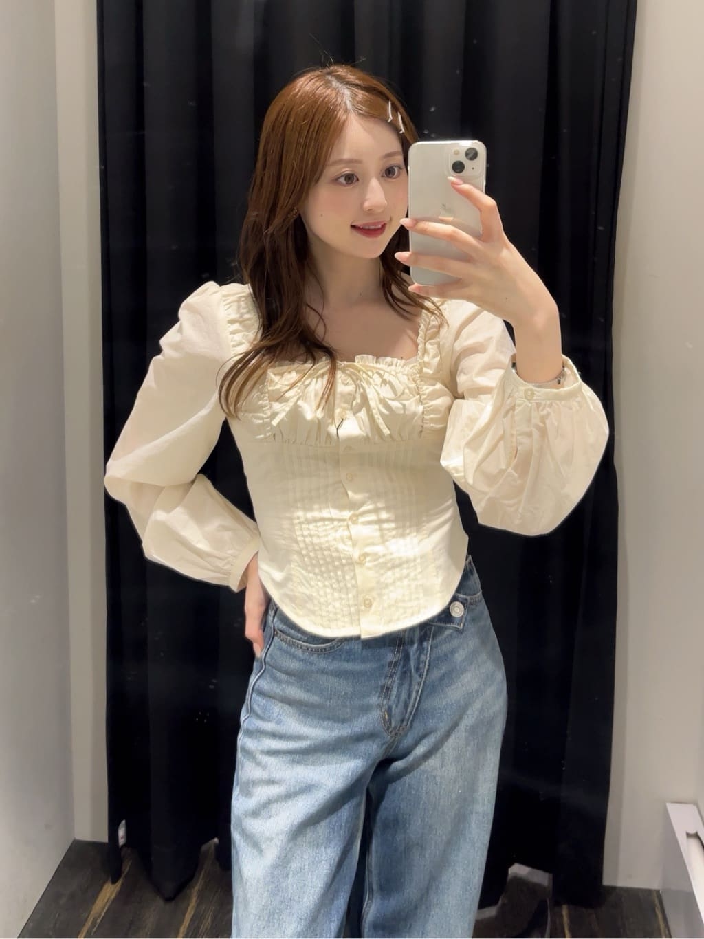 moussy | PUFF SLEEVE CORSET FIT ブラウス | Rakuten Fashion(楽天