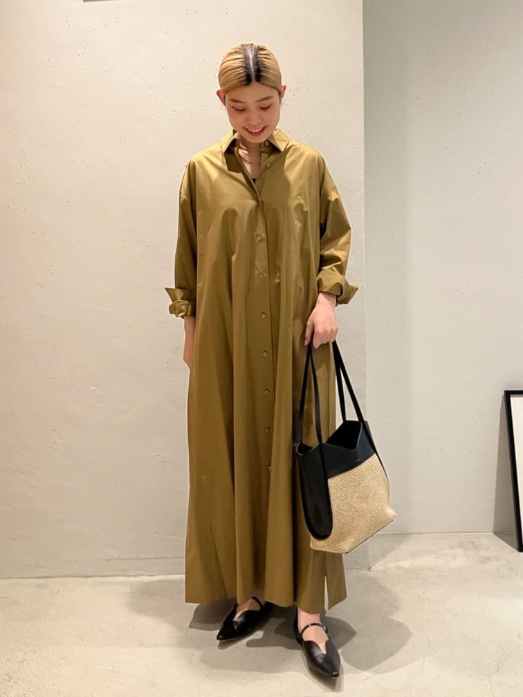1er Arrondissementのハイポリコットンシャツドレスを使ったコーディネートを紹介します。｜Rakuten Fashion(楽天ファッション／旧楽天ブランドアベニュー)5367929
