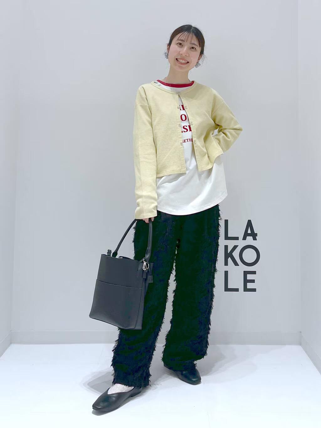 LAKOLEのワッフルフックカーディガン長袖を使ったコーディネートを紹介します。｜Rakuten Fashion(楽天ファッション／旧楽天ブランドアベニュー)5372889
