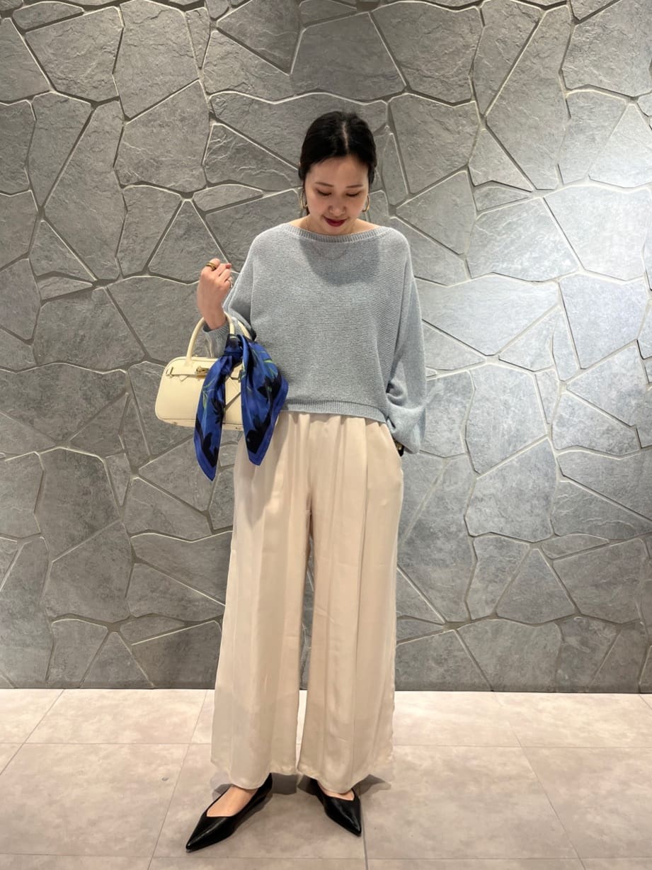 Vinのミックスカラー和紙ショートニットを使ったコーディネートを紹介します。｜Rakuten Fashion(楽天ファッション／旧楽天ブランドアベニュー)5373639