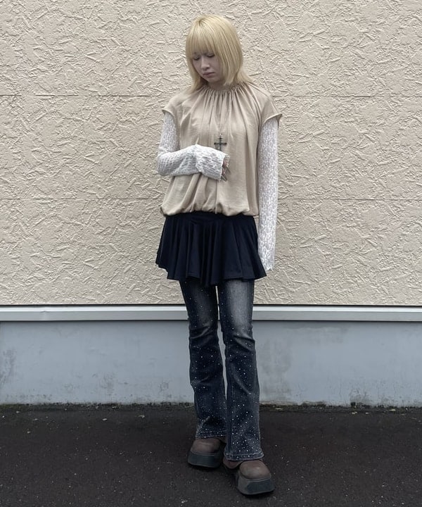 BEAMS HEARTの2WAY カットレース カーディガンを使ったコーディネートを紹介します。｜Rakuten Fashion(楽天ファッション／旧楽天ブランドアベニュー)5388419