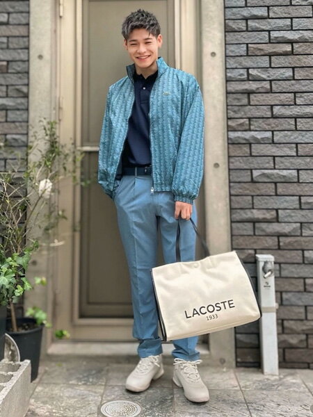LACOSTE | モノグラムジャカード撥水ナイロンジャケット | Rakuten