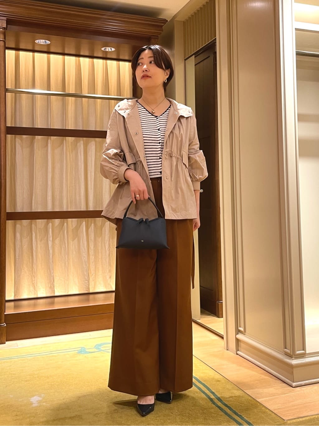 Ballsey】ライトタフタフーデットショートコート Mサイズ ベージュ