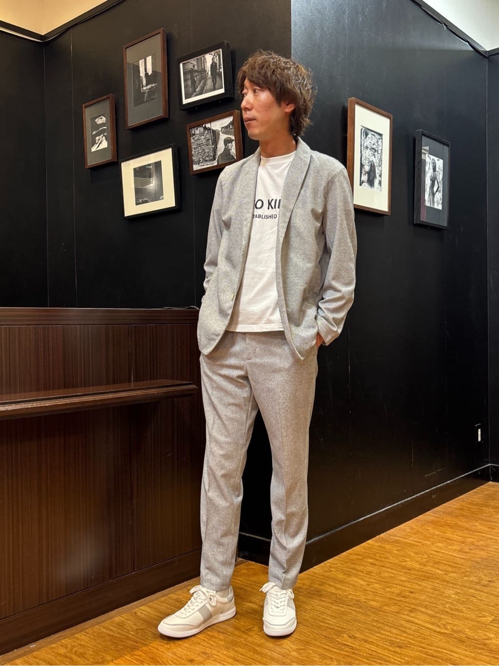 TAKEO KIKUCHIの【抗菌防臭】尾州リネンブレンド ドビーメッシュ カーディガンを使ったコーディネートを紹介します。｜Rakuten Fashion(楽天ファッション／旧楽天ブランドアベニュー)5393012