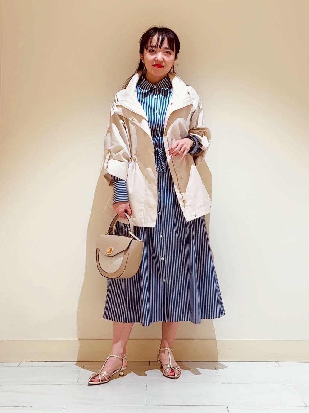 ANAYI | ストライプドロストシャツ ワンピース | Rakuten Fashion(楽天
