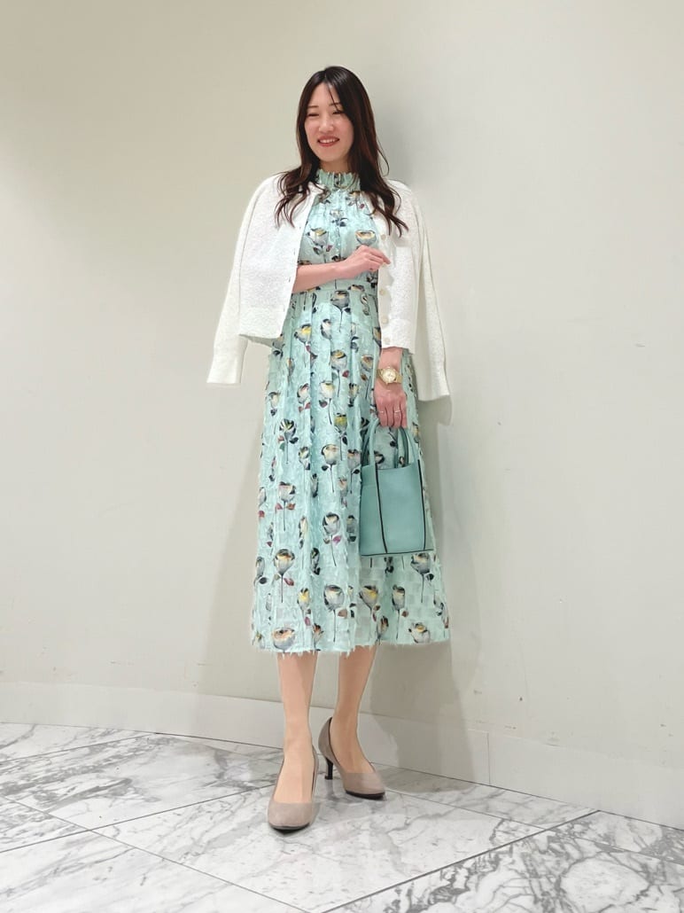 ANAYI | カットジャガードフラワープリント ワンピース | Rakuten