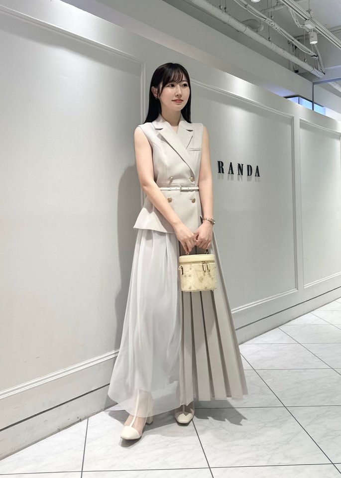 RANDA | 【4サイズ展開】ジャケットライクプリーツレイヤード