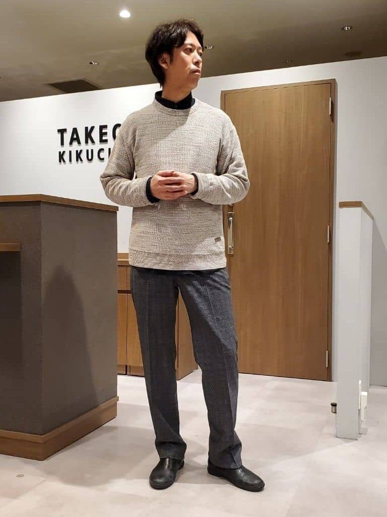 TAKEO KIKUCHIのスプリング メランジ ニットを使ったコーディネートを紹介します。｜Rakuten Fashion(楽天ファッション／旧楽天ブランドアベニュー)5407497