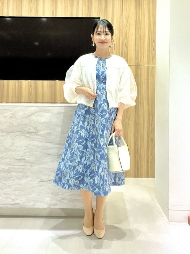 ANAYI | デニムフラワージャガードフレア ワンピース | Rakuten