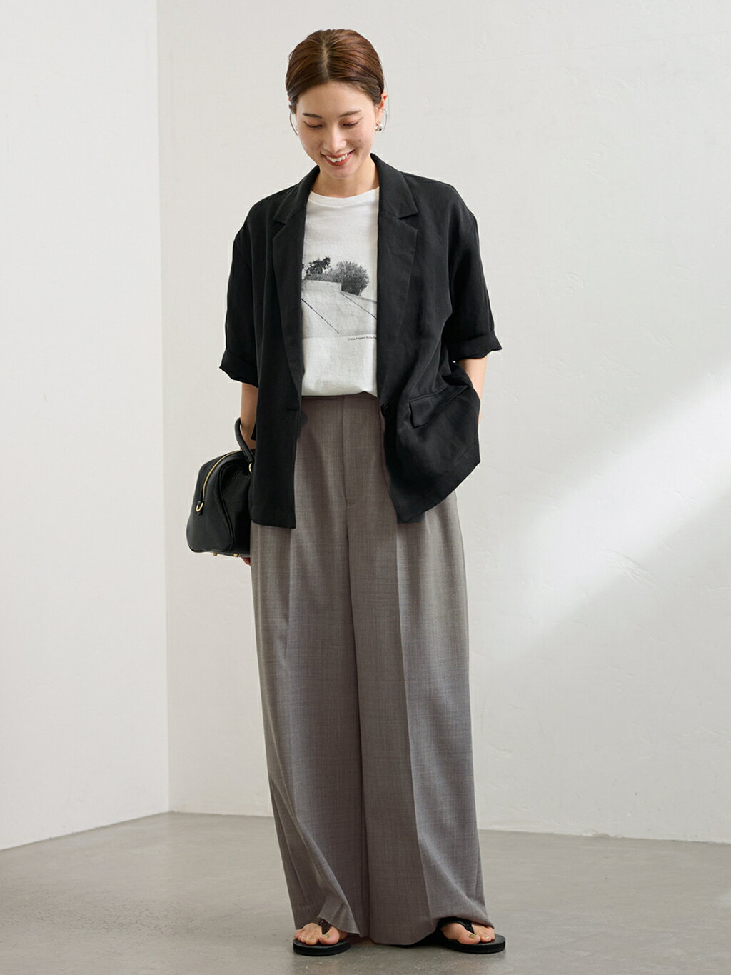 FRAMeWORKの≪予約≫ハーフスリーブジャケットを使ったコーディネート  