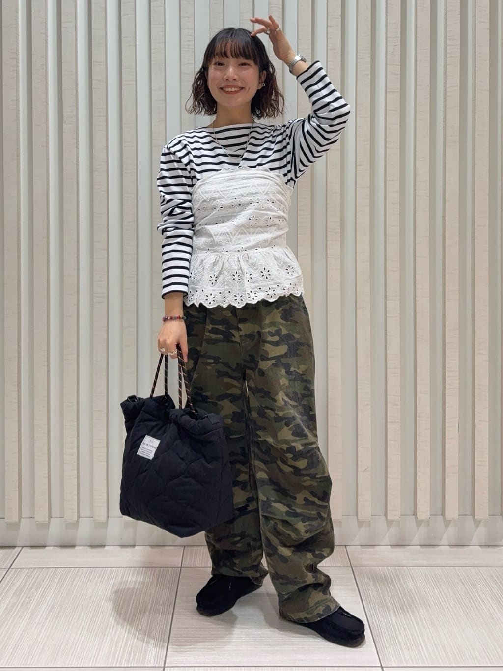 FREAK'S STORE | ワンウォッシュ カモ柄パンツ/迷彩ワイドパンツ 25SS
