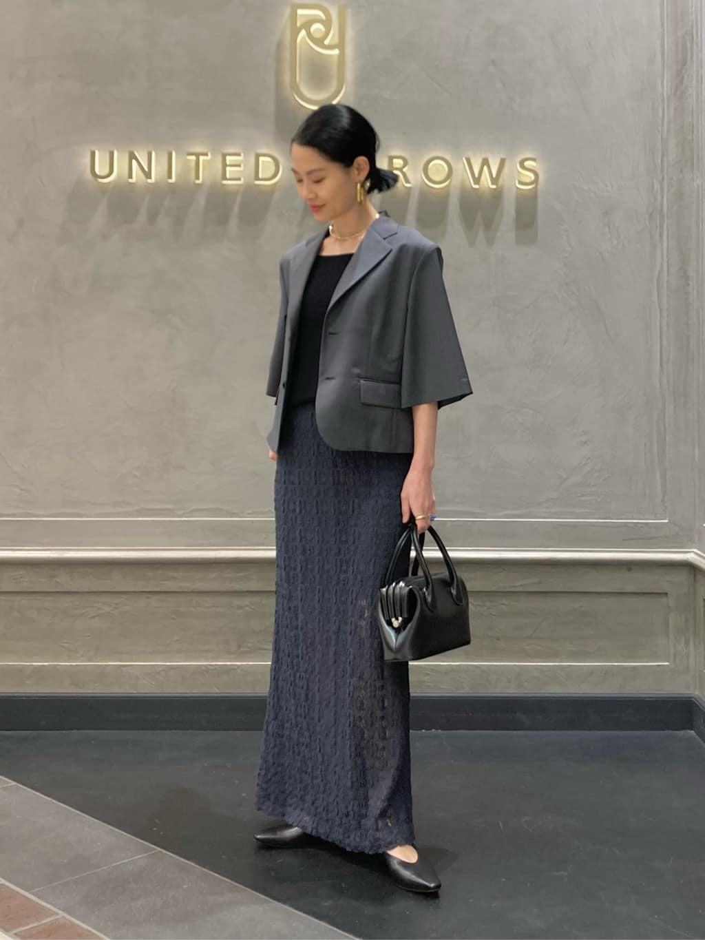 LOEFF サマーウールダブルボタンショートジャケット　サイズ1 LOEFF＞トロピカルウール ショートスリーブ ジャケット