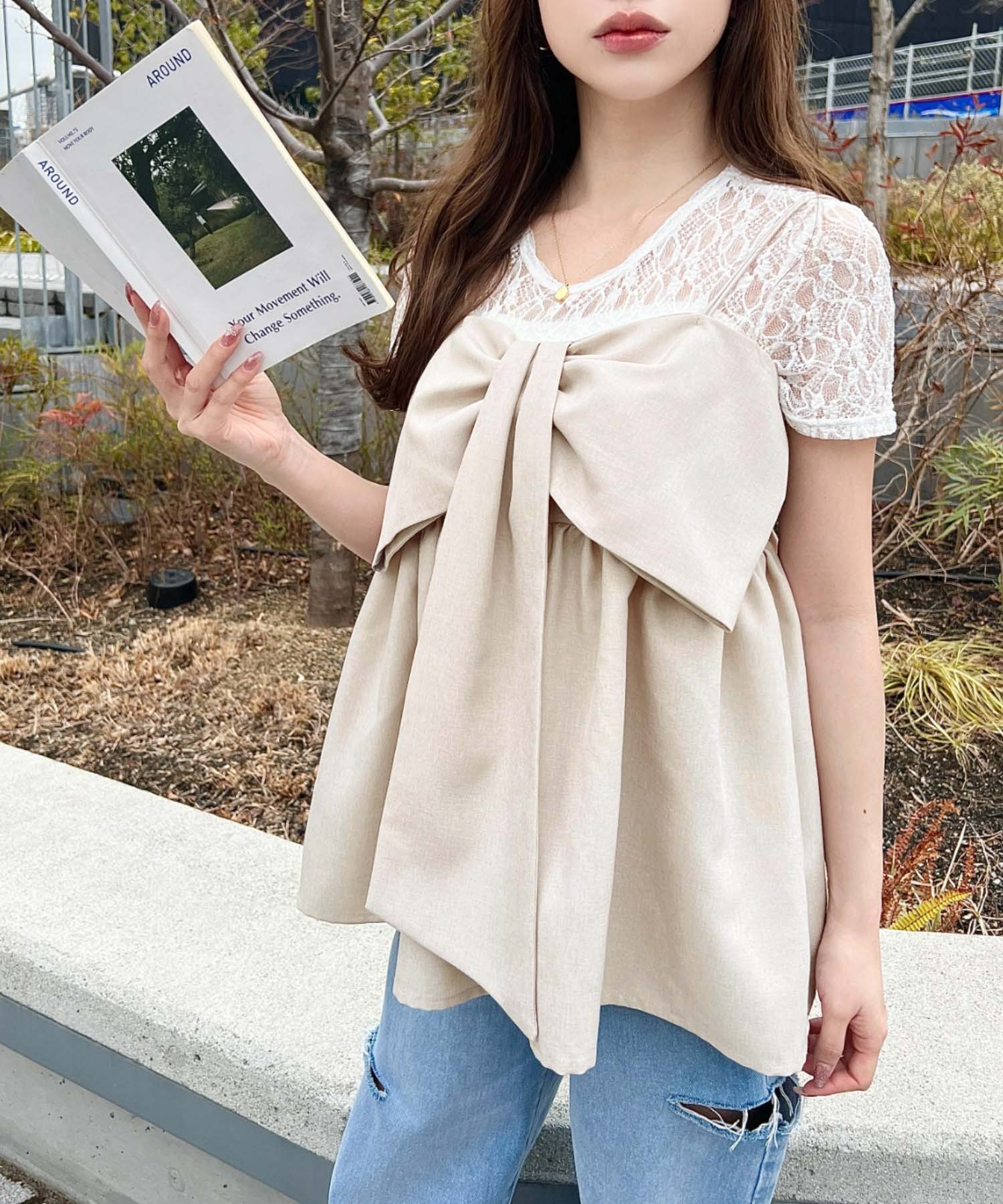moment+のビッグリボンキャミビスチェを使ったコーディネートを紹介します。｜Rakuten Fashion(楽天ファッション／旧楽天ブランドアベニュー)5436979