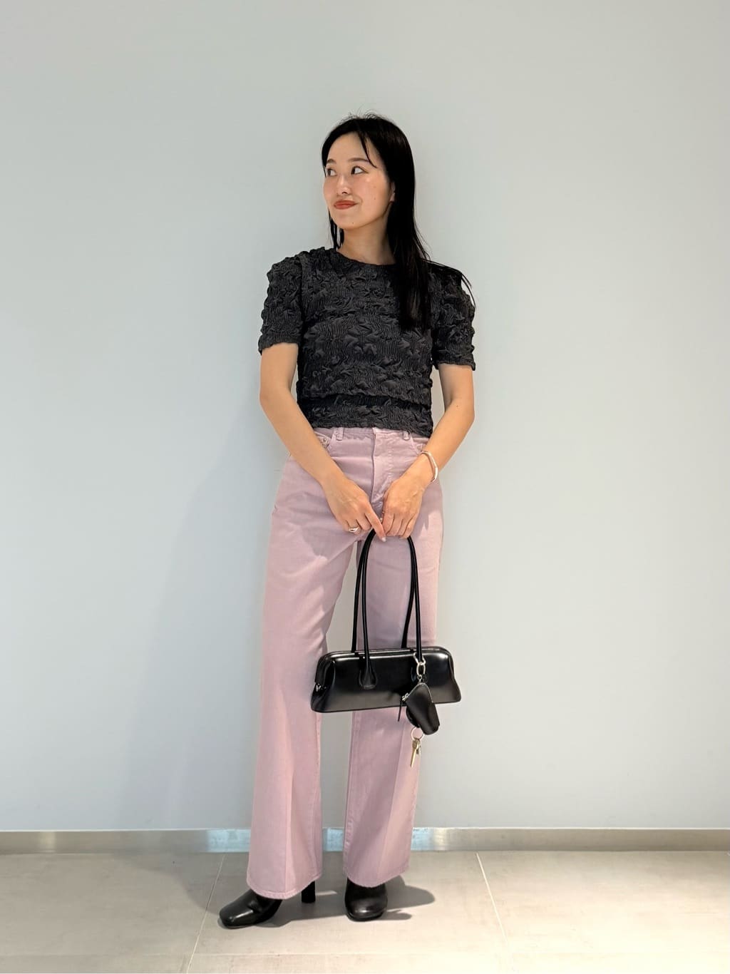 AEWEN MATOPH イウエンマトフ シャーリング ブラウス ブラック UNITED ARROWS LTD. OUTLET | <AEWEN MATOPH>シャーリング ブラウス