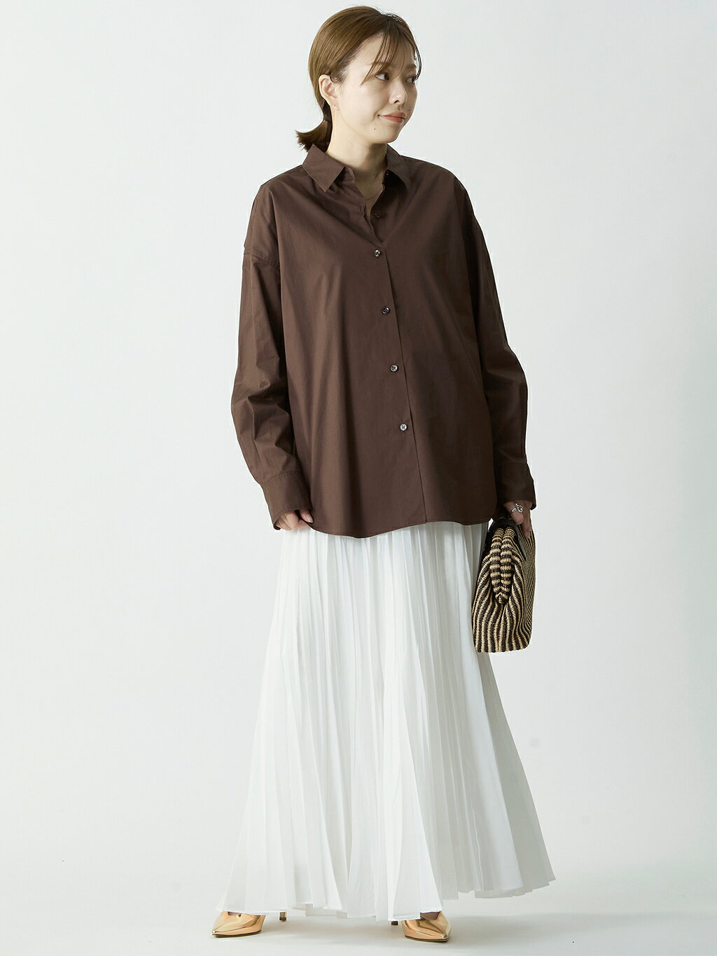 1er Arrondissementのハイポリコットンシャツを使ったコーディネートを紹介します。｜Rakuten Fashion(楽天ファッション／旧楽天ブランドアベニュー)5440795