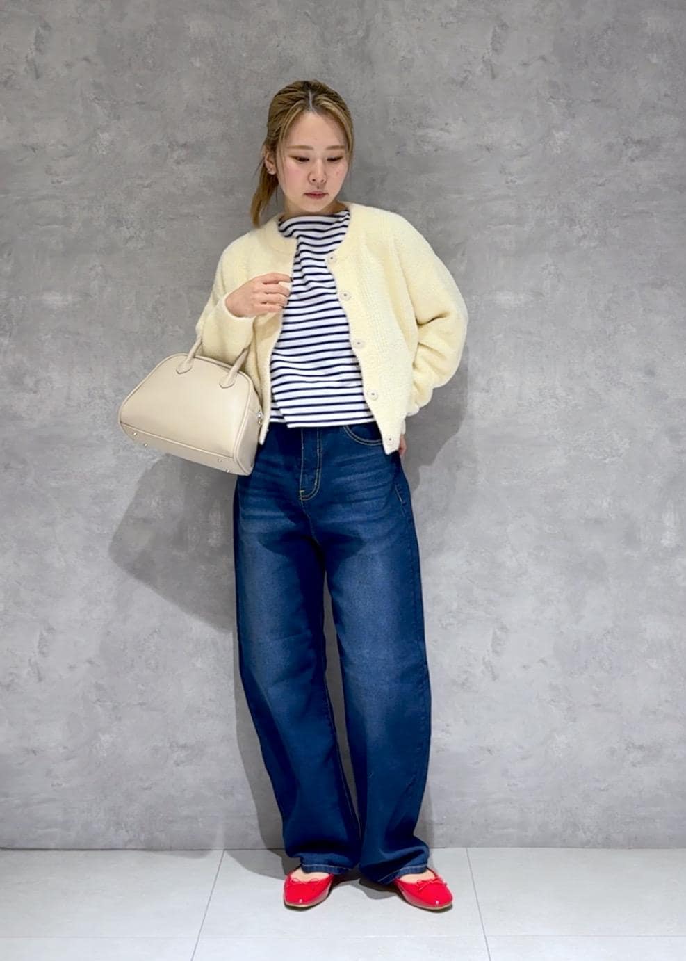 ROPE' PICNICの細ボーダー天竺トップス/リンクコーデを使ったコーディネートを紹介します。｜Rakuten Fashion(楽天ファッション／旧楽天ブランドアベニュー)5462218