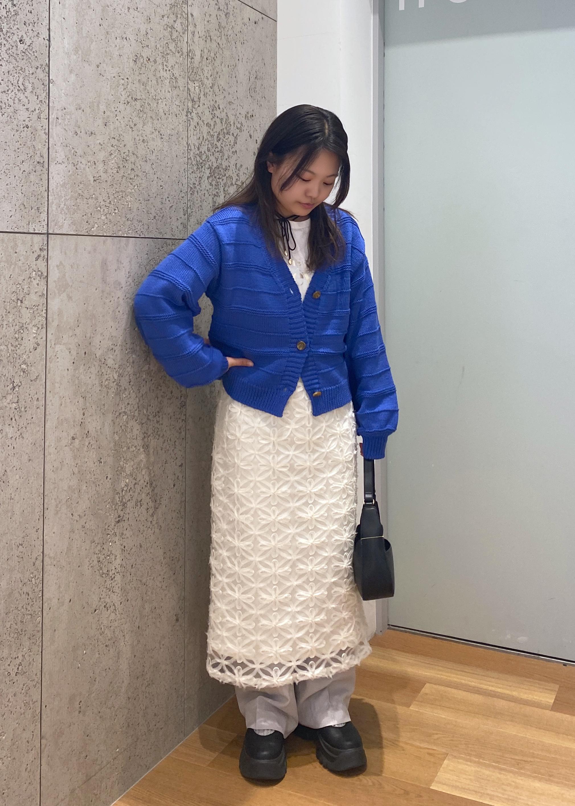 ROPE' PICNICのガーターボーダーショート丈カーディガンを使ったコーディネートを紹介します。｜Rakuten Fashion(楽天ファッション／旧楽天ブランドアベニュー)5462433