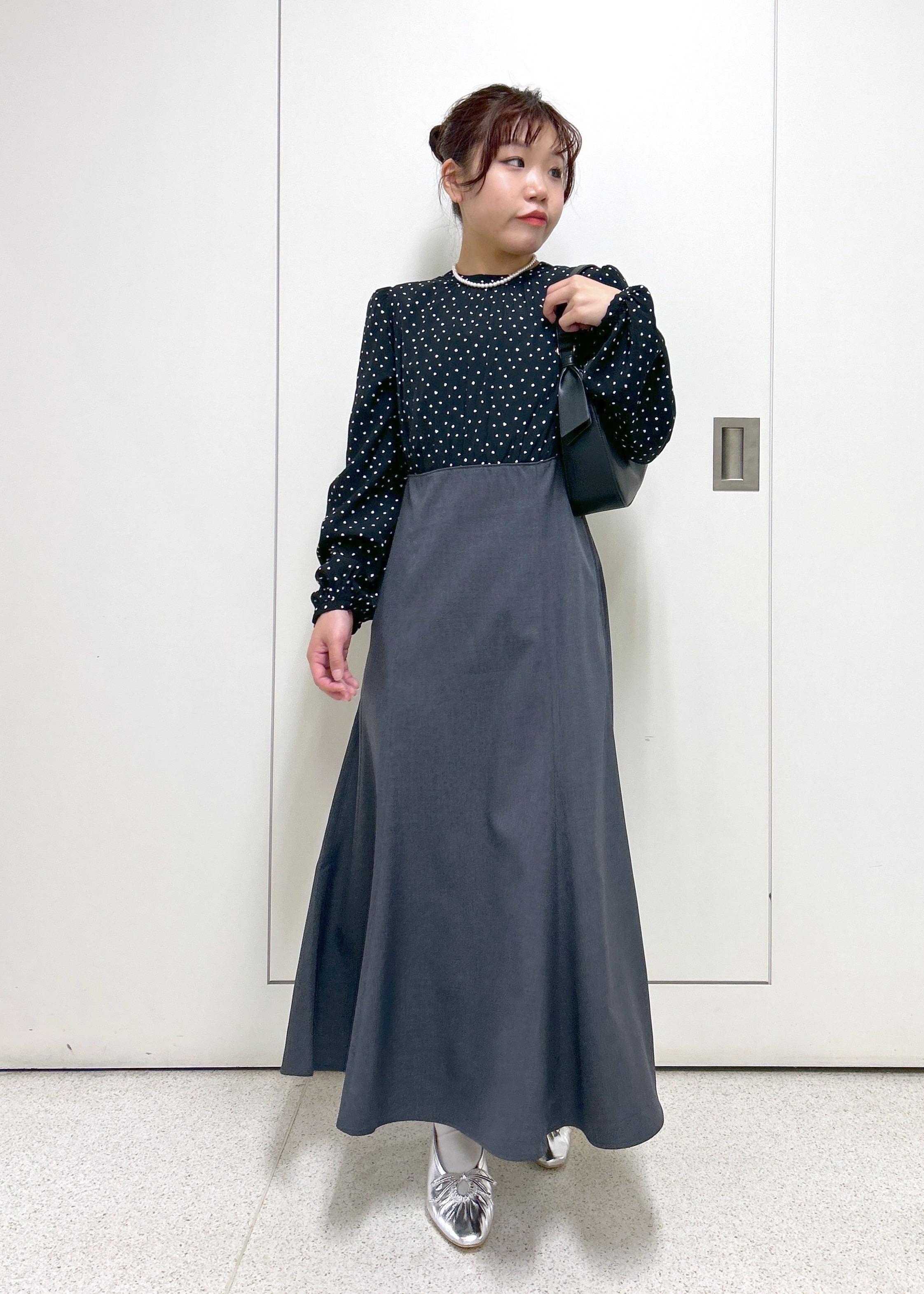 ROPE' PICNICのドット柄ドッキングワンピースを使ったコーディネートを紹介します。｜Rakuten Fashion(楽天ファッション／旧楽天ブランドアベニュー)5462522