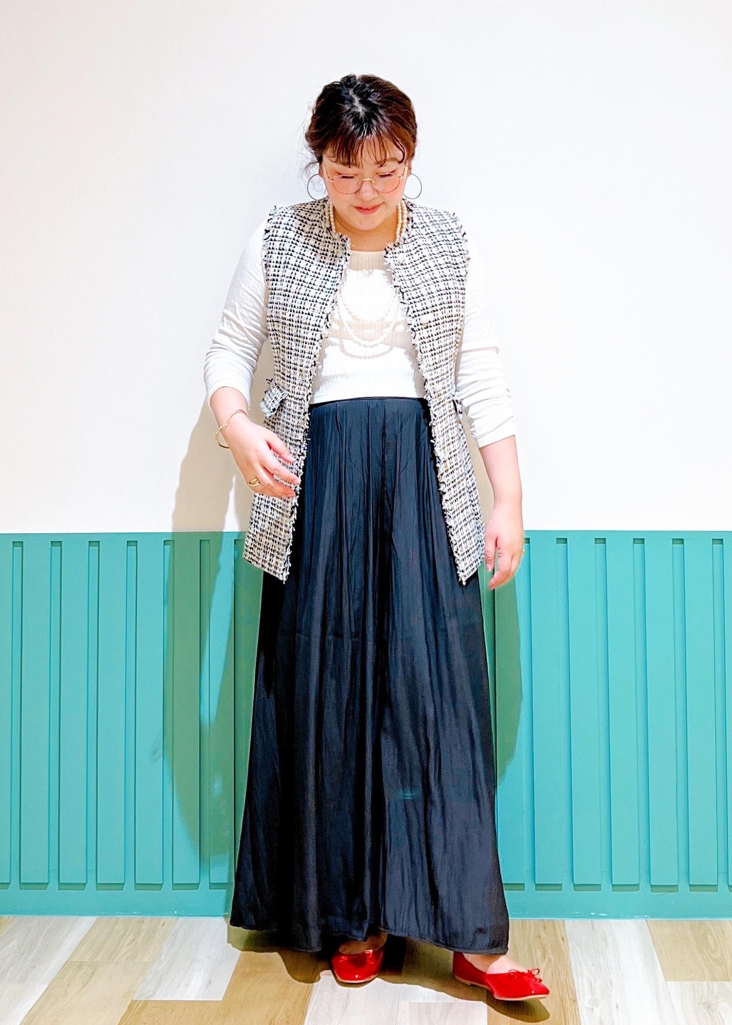 ROPE' PICNICのセレモニー・通勤対応/ツイードジレベストを使ったコーディネートを紹介します。｜Rakuten Fashion(楽天ファッション／旧楽天ブランドアベニュー)5490143