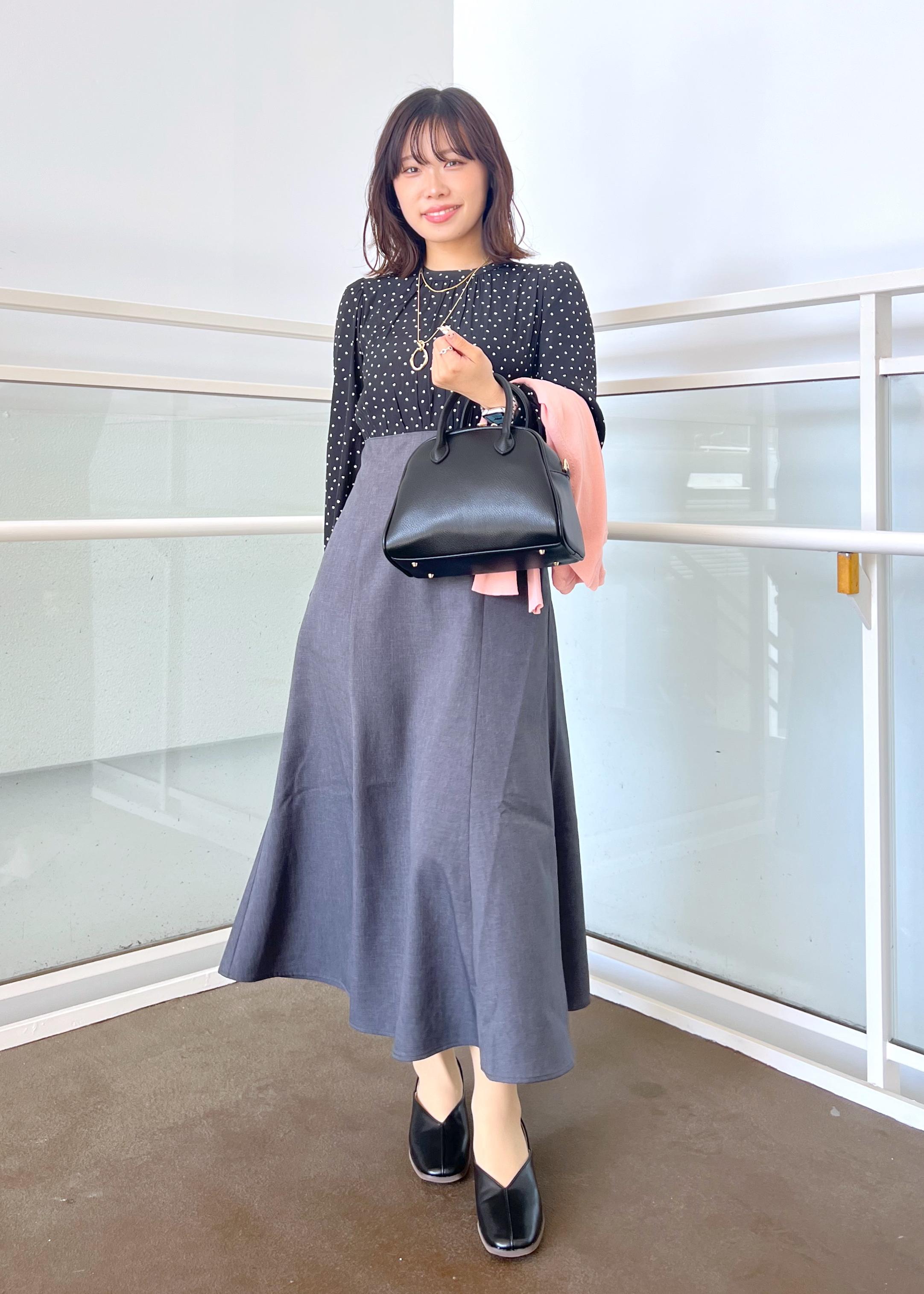 ROPE' PICNICのドット柄ドッキングワンピースを使ったコーディネートを紹介します。｜Rakuten Fashion(楽天ファッション／旧楽天ブランドアベニュー)5490305