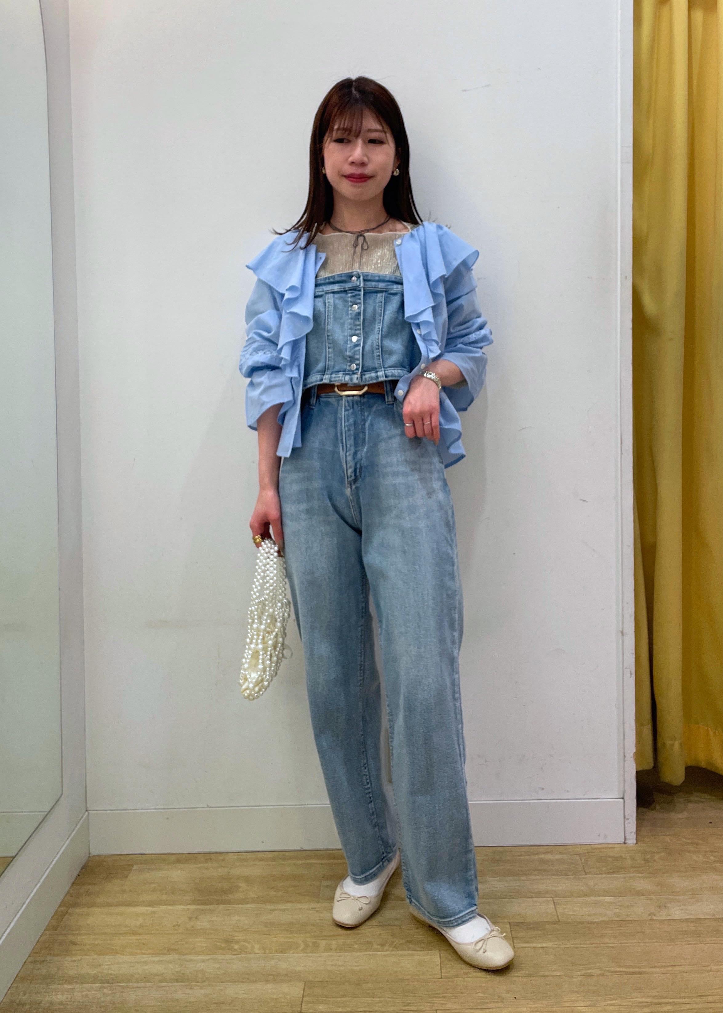 ROPE' PICNICの【接触冷感・通気性】お着軽シャツシリーズ/綿ボイルフリルブラウスを使ったコーディネートを紹介します。｜Rakuten Fashion(楽天ファッション／旧楽天ブランドアベニュー)5519060